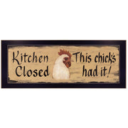'Kitchen Closed' by Gail Eads, Ready to Hang Framed Print, Black Frame