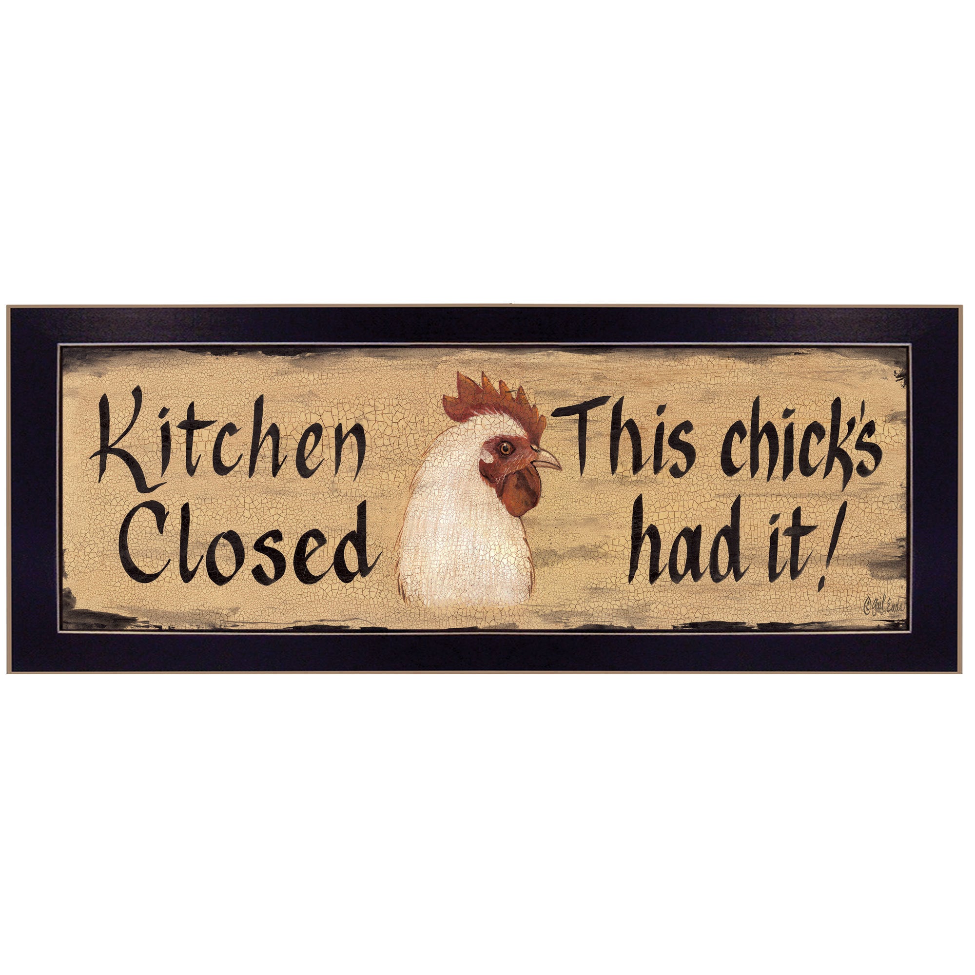'Kitchen Closed' by Gail Eads, Ready to Hang Framed Print, Black Frame