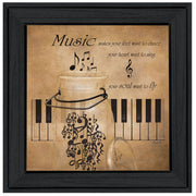 'Music' By Robin-Lee Vieira, Ready to Hang Framed Print, Black Frame