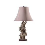 21' In Wildlife 3 Stacked Elephants Polyresin Table Lamp