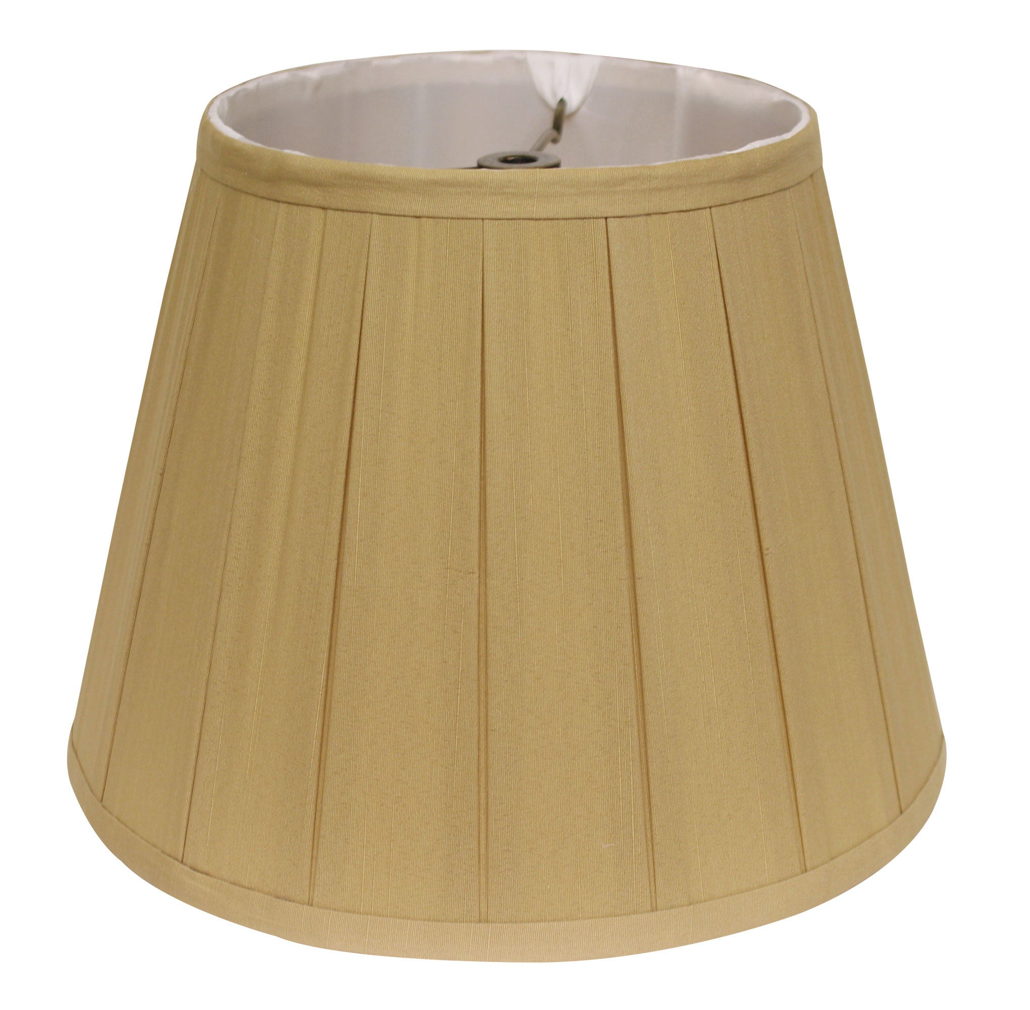 Slant English Box Pleat Softback Lampshade with Washer Fitter, Honey
