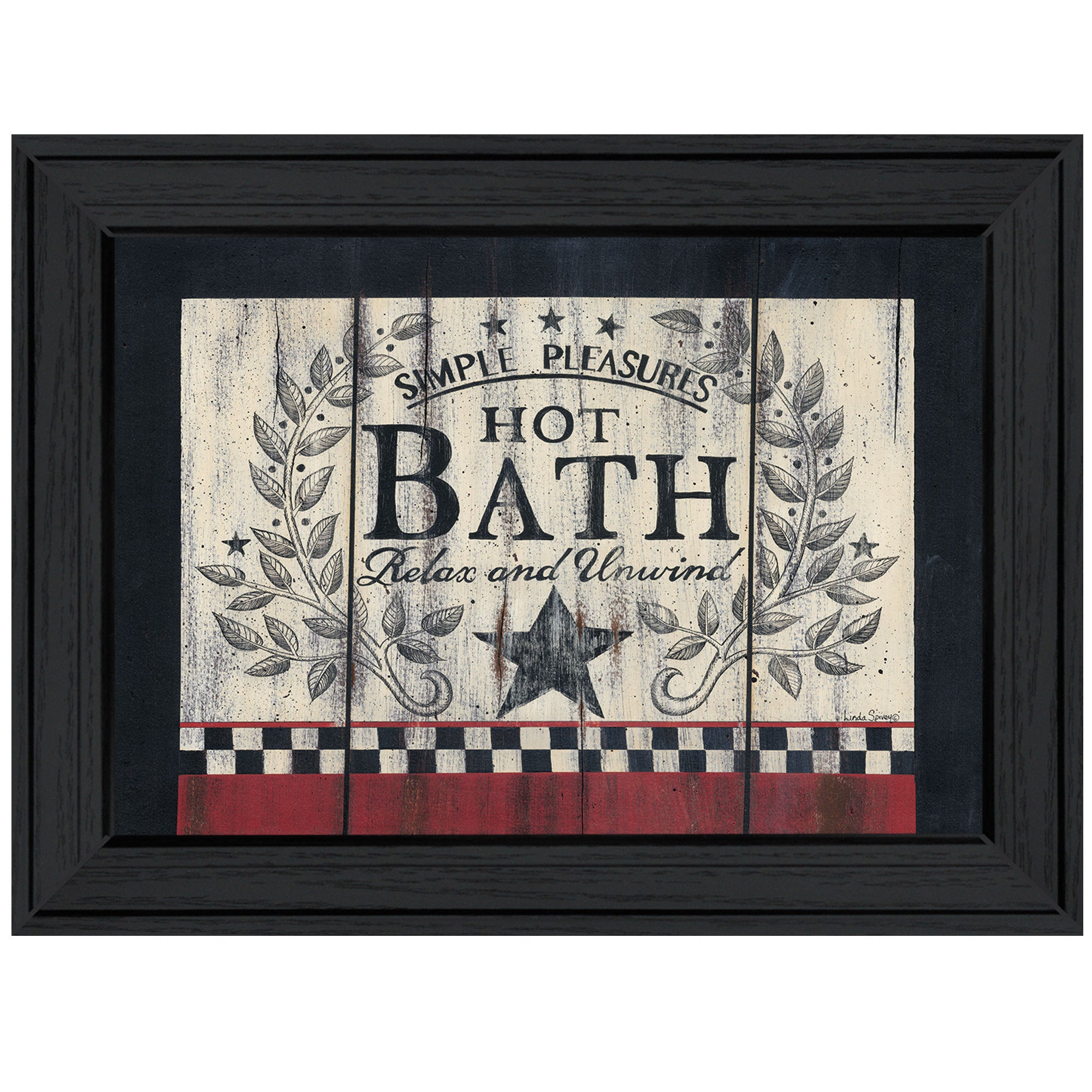 'Hot Bath' by Linda Spivey, Ready to Hang Framed Print, Black Frame