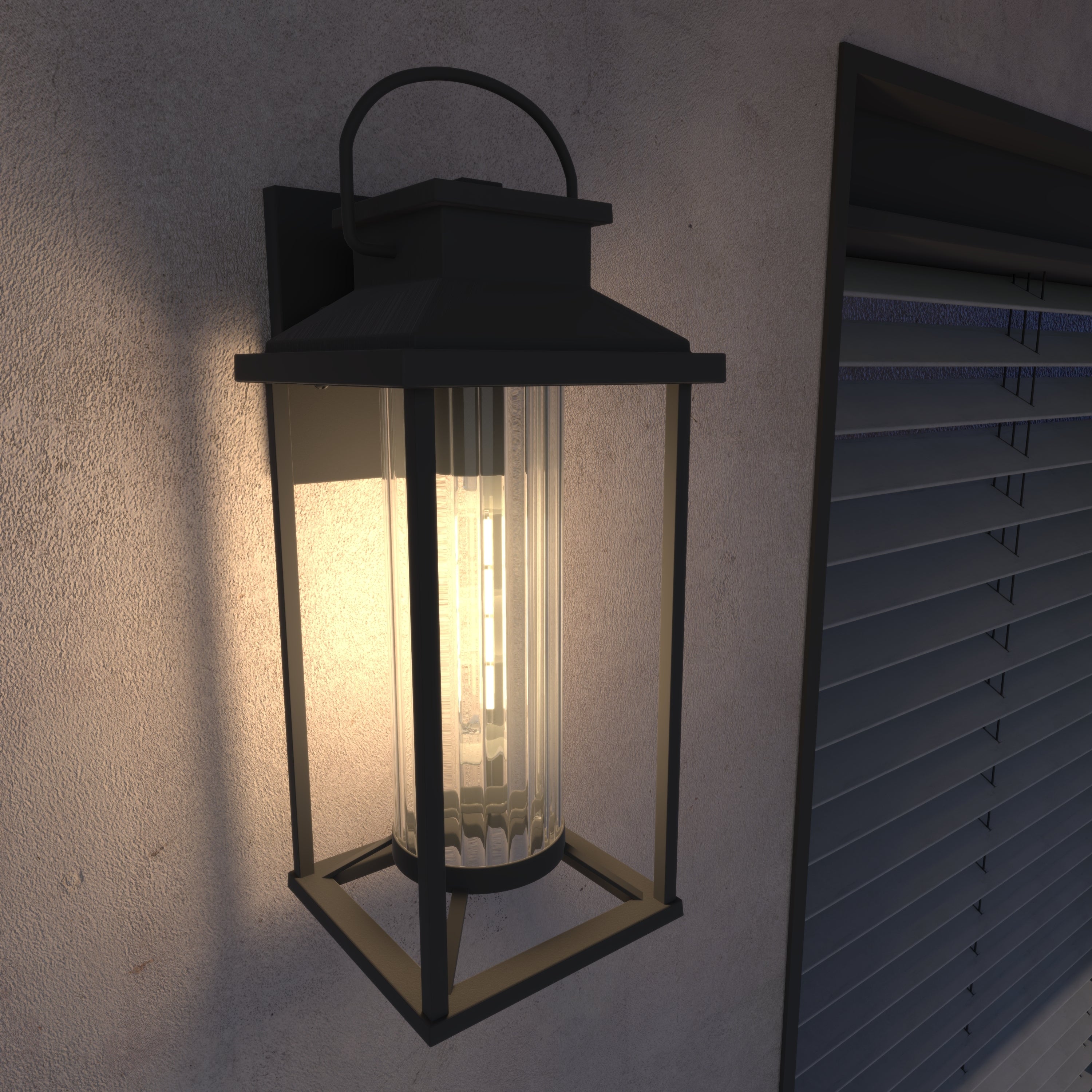Outdoor Porch Lights, Textured Black Exterior Lighting Fixtures Wall Mount, Modern Outdoor Wall Sconce Lantern for House, Front Porch, Anti-Rust Waterproof Outdoor Garage Lights for Coach (1 pack)