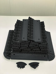 Auxiliary products for splicing plastic floors, 60edge sealing strips and 4corners,Dark Gray