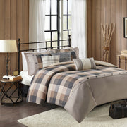 Full/Queen 6 Piece Herringbone Duvet Cover Set