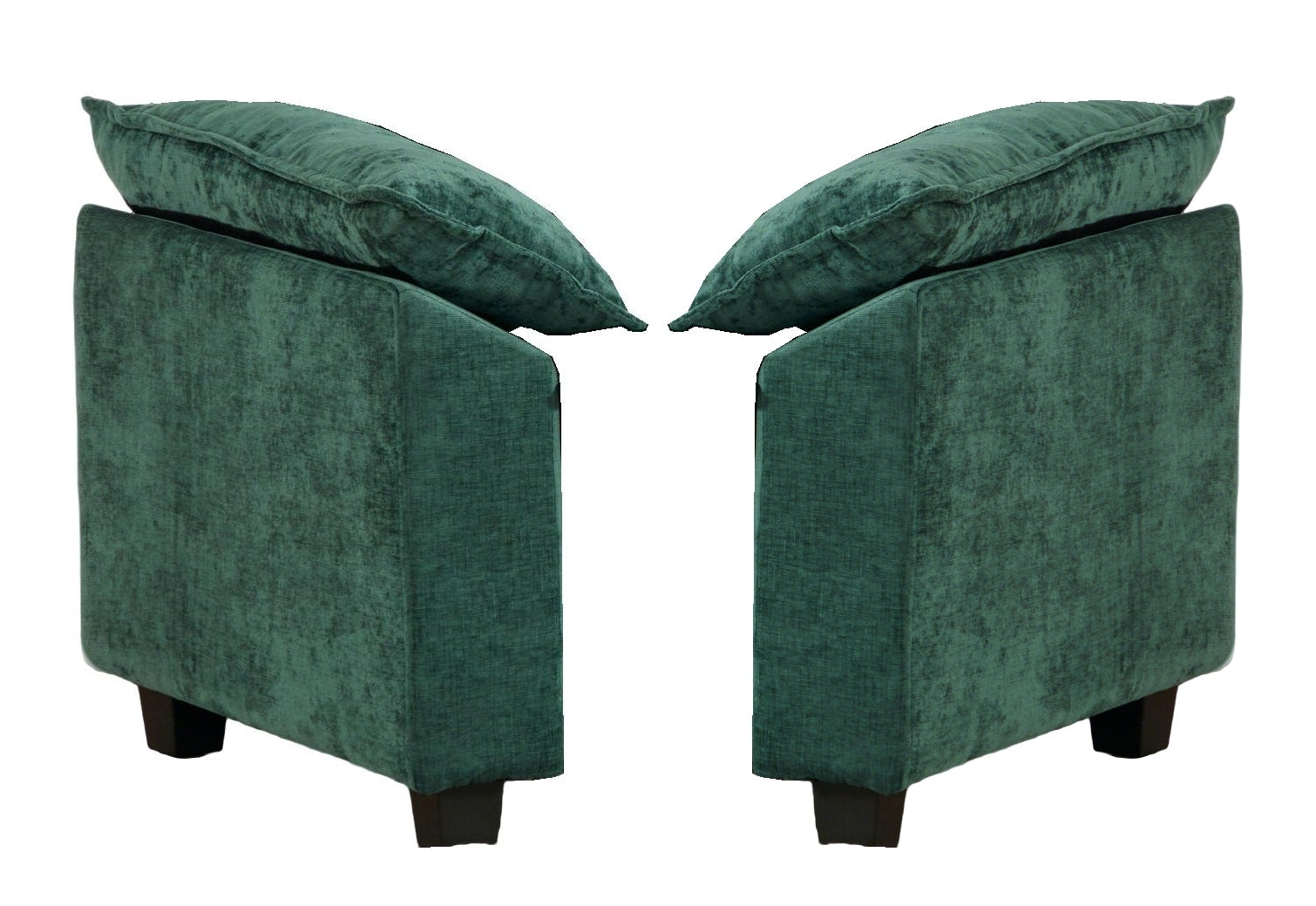 Cloud Sofa Armrests only, Modern Sectional Couch, for Living Room Bedroom and Apartment, Comfy Double Layer Upholstered Seat Cushion, Breathable Chenille Fabric, Green,SW504CGN