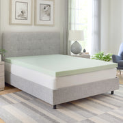 3-Inch Green Tea Infused Memory Foam Mattress Topper - California King