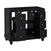 [Cabinet Only] 36' Black Bathroom vanity(Sink not included)