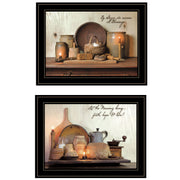 'By Grace' 2-Piece Vignette By Susie Boyer, Ready to Hang Framed Print, Black Frame