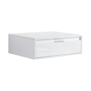 24' Bathroom Cabinet,Soft Close Drawer,Float Mounting Design, Glossy White, KD-Packing,(Only Vanity)