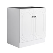 Contemporary 30' Freestanding Bathroom Vanity with Soft-Close Cabinet Doors in White Plywood,Excluding Sink