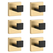 6 Pack Wall-Mounted Stainless Steel Bathroom Towel Hooks/Coat Hooks for Bathroom, Bedroom, Kitchen