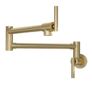 Modern Design Pot Filler Faucet - Wall Mount Kitchen Sink, Folding Stretchable, Gold, Brass and Stainless Steel
