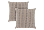 Pillows, Set Of 2, 18 X 18 Square, Insert Included, Decorative Throw, Accent, Sofa, Couch, Bedroom, Brown Hypoallergenic Polyester, Modern