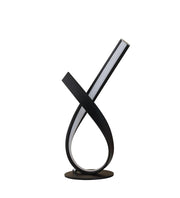 17' Abstract Upright Ribbon Bow LED Black Metal Table Lamp