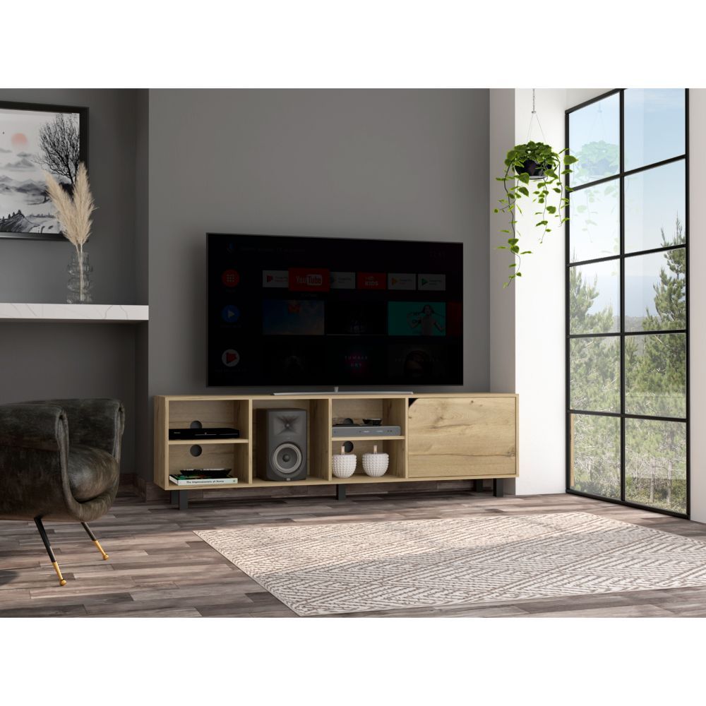Native TV Stand for TV´s up 70', Four Open Shelves, Five Legs