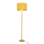 Modern Floor Lamp for Living Room, Tall Corner Lamp for Bedroom & Office Lighting, Orbit Floor Lamp Ochre and Gold 110-120V