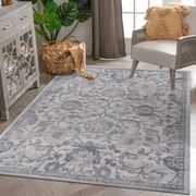 LOOM & LUXE Collection 8X10 Sand/Ivory/Oriental Non-Shedding Living Room Bedroom Dining Home Office Stylish and Stain Resistant Area Rug
