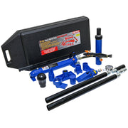 10 Ton Portable Hydraulic Equipment Kit for Metal Work in Black+Blue Steel