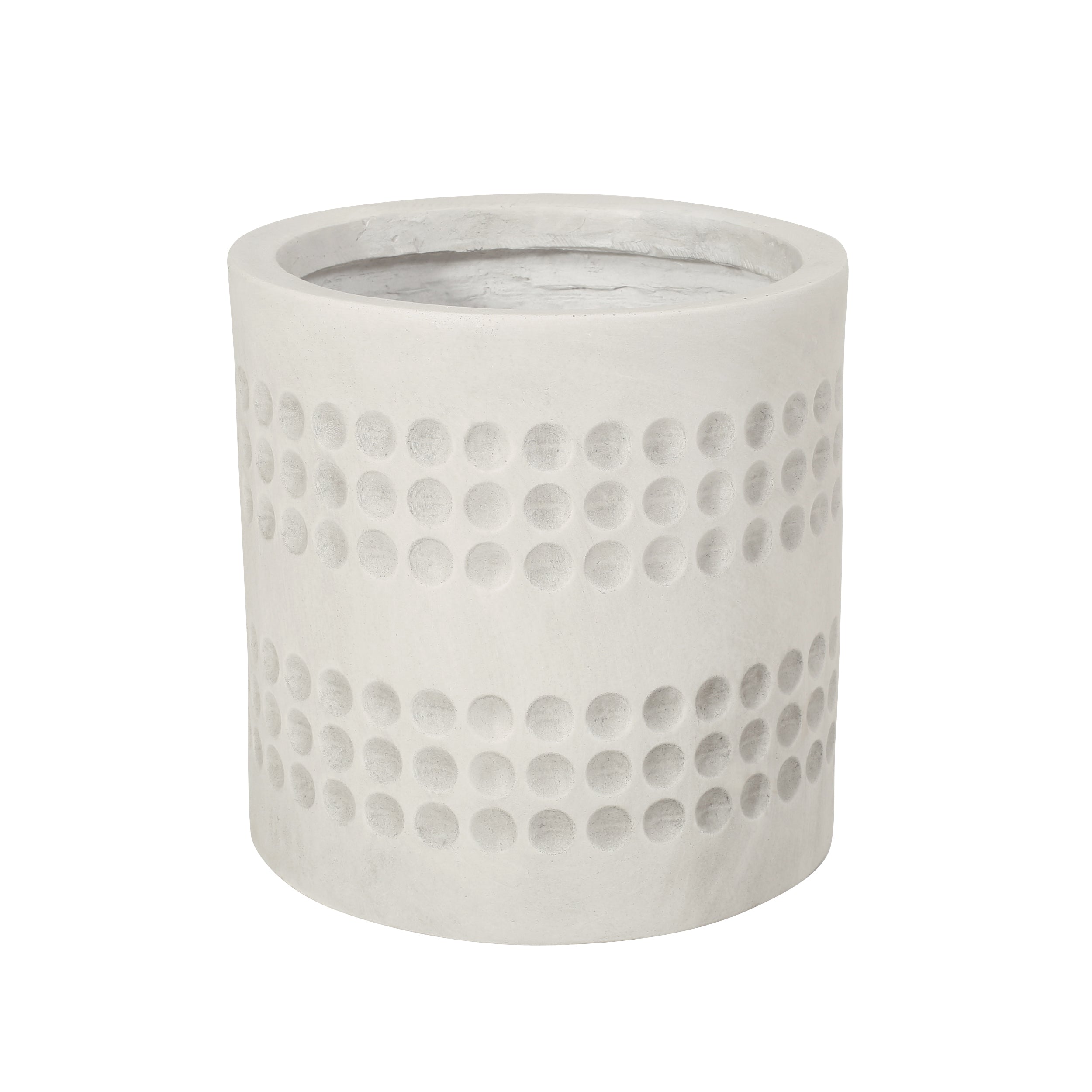 10-inch Cube Antique White MGO Planter