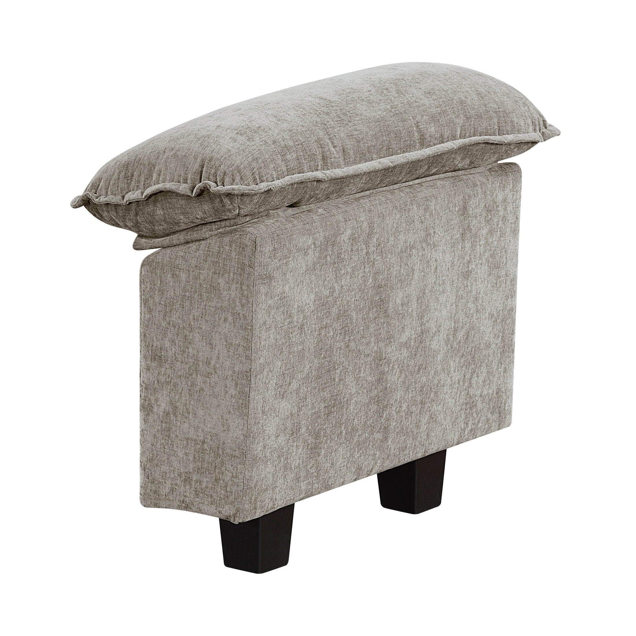 Modern Style 2pcs Arms with Adjustable Pillow Top Chenille Fabric Upholstery Contemporary Living Room Furniture Plush Comfort