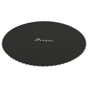 Soozier Trampoline Replacement Mat, Fits 14' Trampoline with 80 V-Hooks & 5.5' Springs, Trampoline Mat with 8 Rows of Stitching & Spring Pull Tool (Spring & Frame not Included), Black