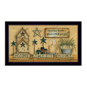'Home Sweet Home' By Mary June, Printed Wall Art, Ready To Hang Framed Poster, Black Frame