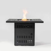 34' Propane Gas Fire Pit Table, 50000 BTU Rectangular Steel Fire Pit for Outside Patio Deck Garden Courtyard- Black