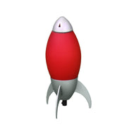 10.5' Tall Acrylic Kids Table Lamp, Rocket Ship design, Red