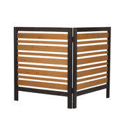 2-Panel Outdoor Air Conditioner Fence Screen, Outside Wood Privacy Fence, Backyard Garden Patio 38' W x 42' H