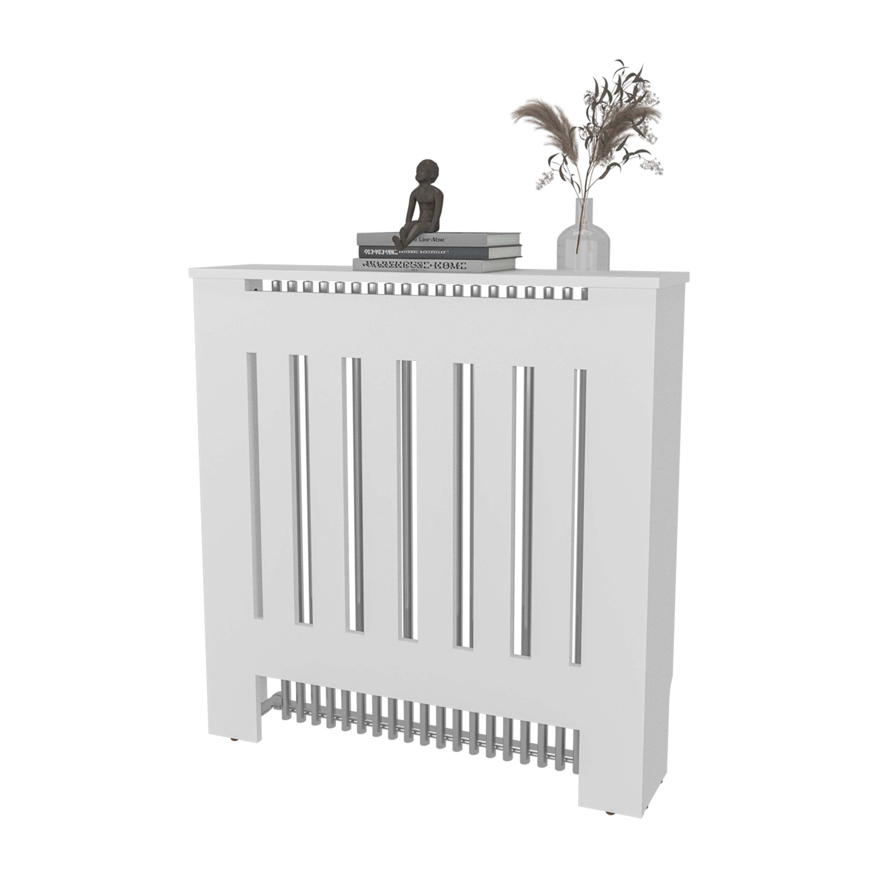 White Radiator Cover with Storage