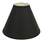 Slant Deep Cone Hardback Lampshade with Washer Fitter, Black