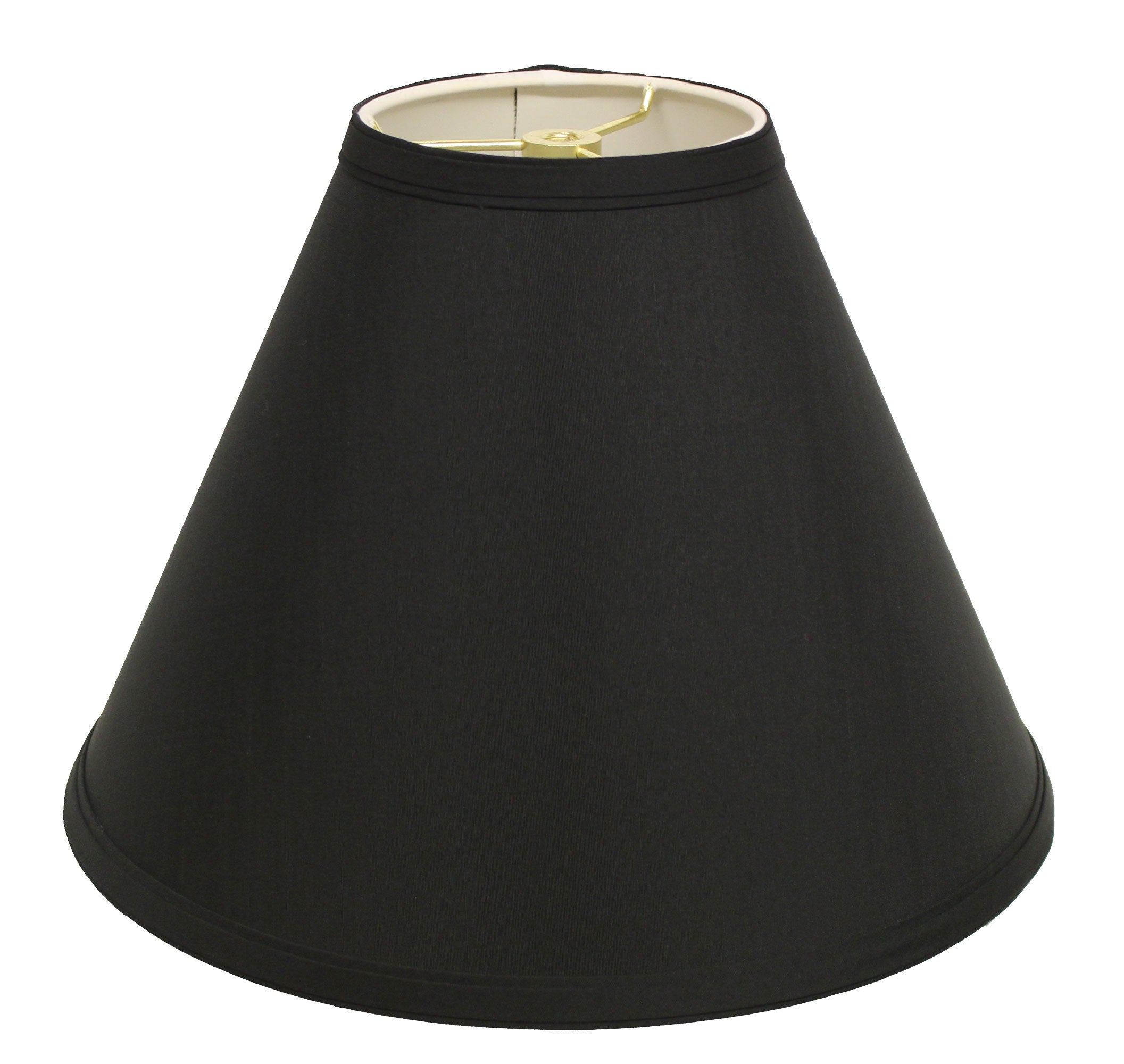 Slant Deep Cone Hardback Lampshade with Washer Fitter, Black