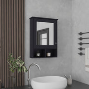 Vina Medicine Cabinet with Mirror Door 29' High Cabinet Organizer with Three concealed Shelves and Two Open shelves  for Bathroom, Kitchen, Mudroom