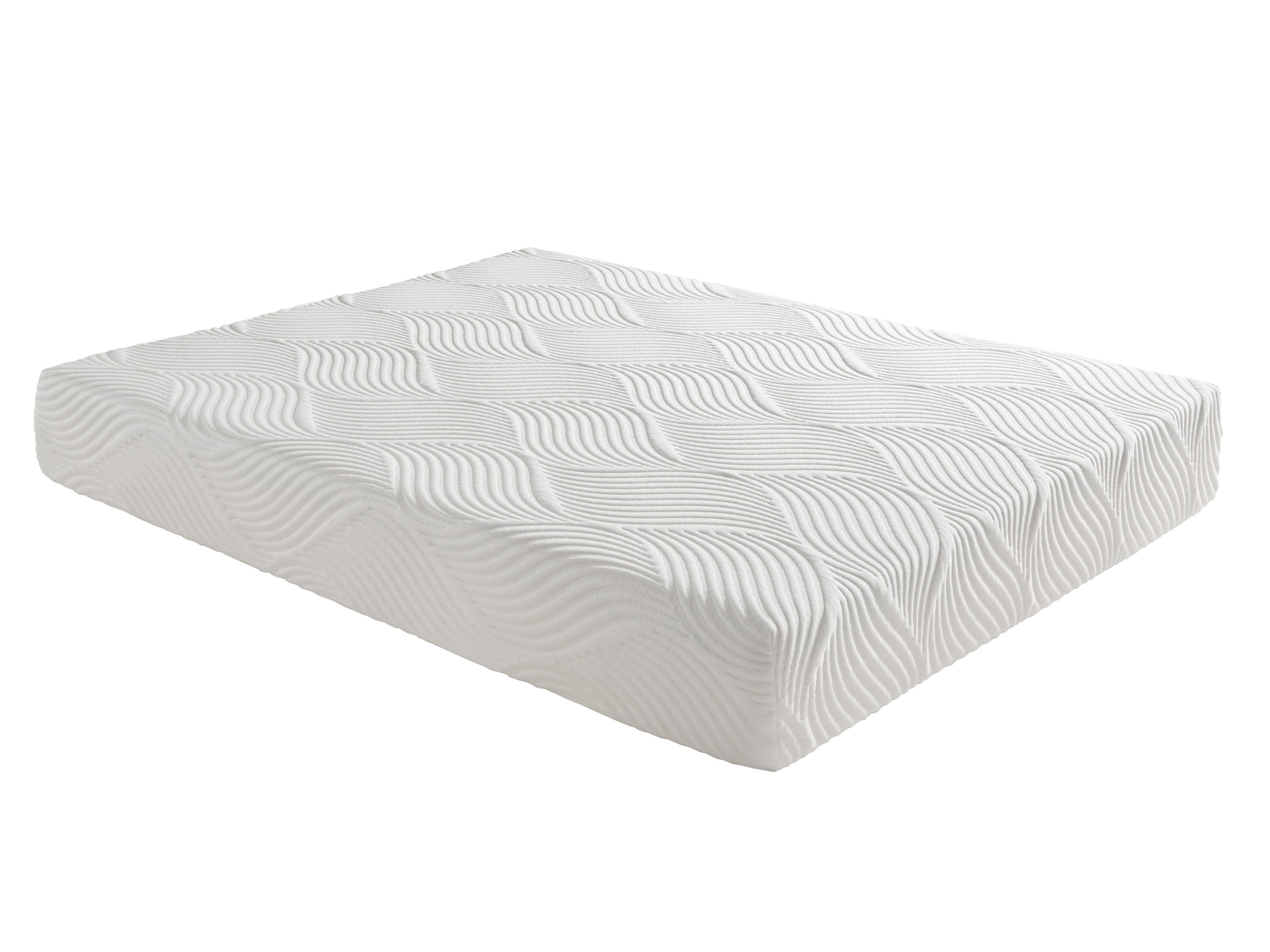 10-inch Eastern King Size Bed Mattress Gel-Infused Memory Foam Mattress, Firm, White, Mattress in a Box