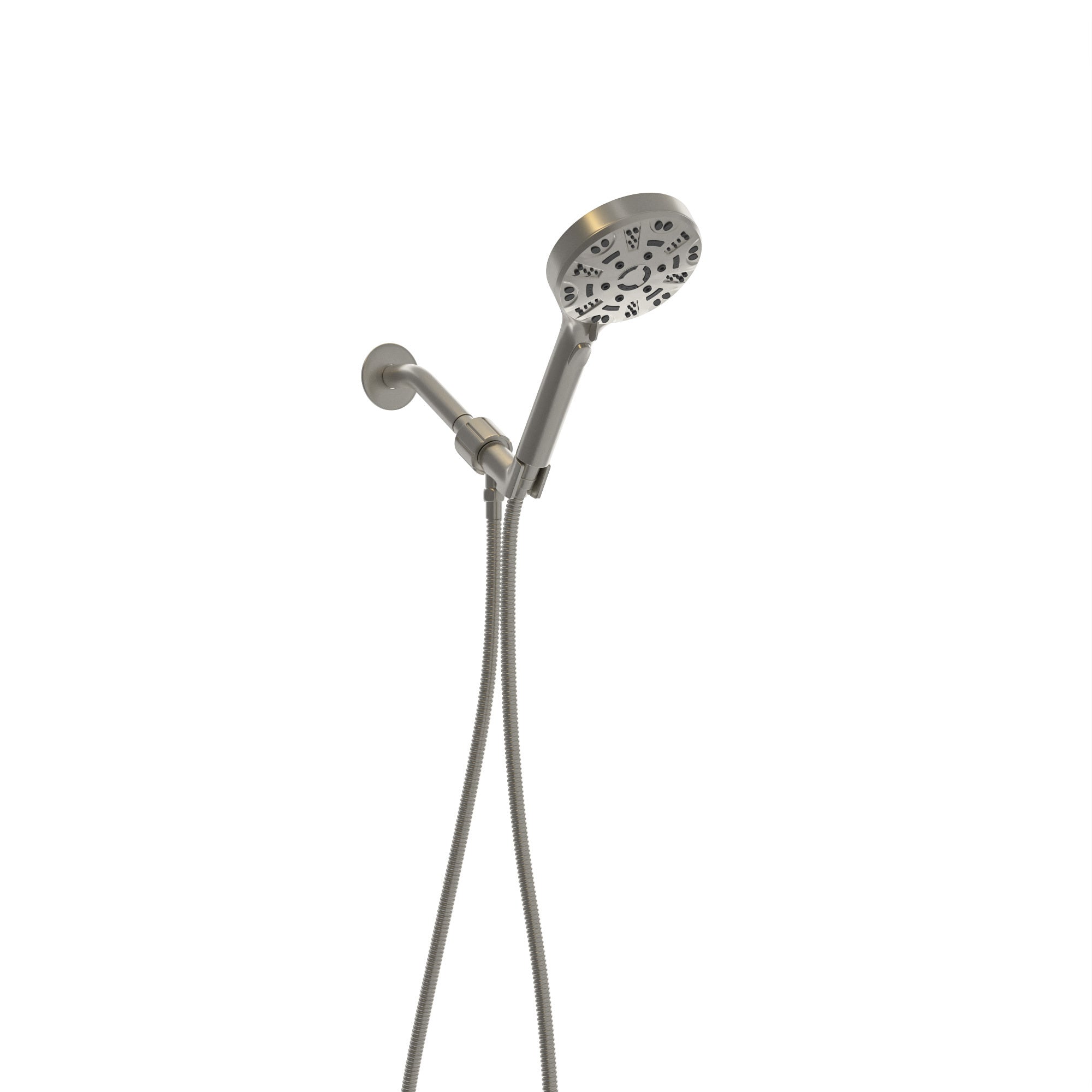 Multi Function Adjustable Hand Shower - 8-Function Hand Shower, Brushed Nickel Finish, Plastic Construction