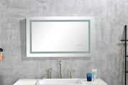 LED Bathroom Mirror 40  'x   20' with Front and Backlight, Large Dimmable Wall Mirrors with Anti-Fog, Memory, 3 Colors, LED Vanity Mirror