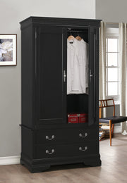 Elegant Black Traditional Armoire
