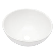 Modern White Ceramic Circular Vessel Bathroom Sink 13x13 Inch for Elegant Style