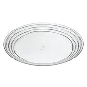 Designer Swirl 12' Acrylic Dinner Plates Set of 4, Crystal Clear Reusable Unbreakable Plates