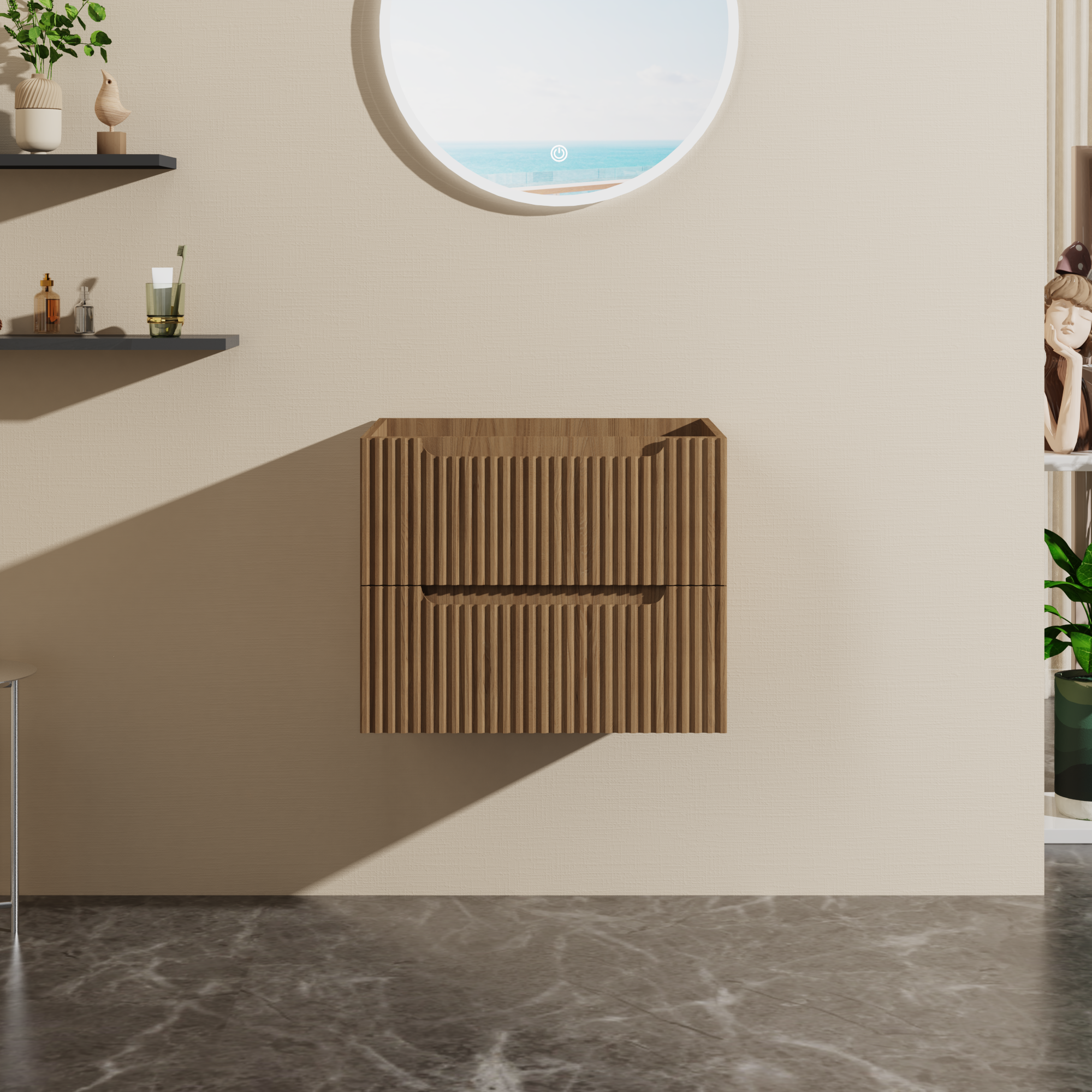 Goodyo 24' Wall-Mount Bathroom Vanity Cabinet Floating (Cabinet Only)