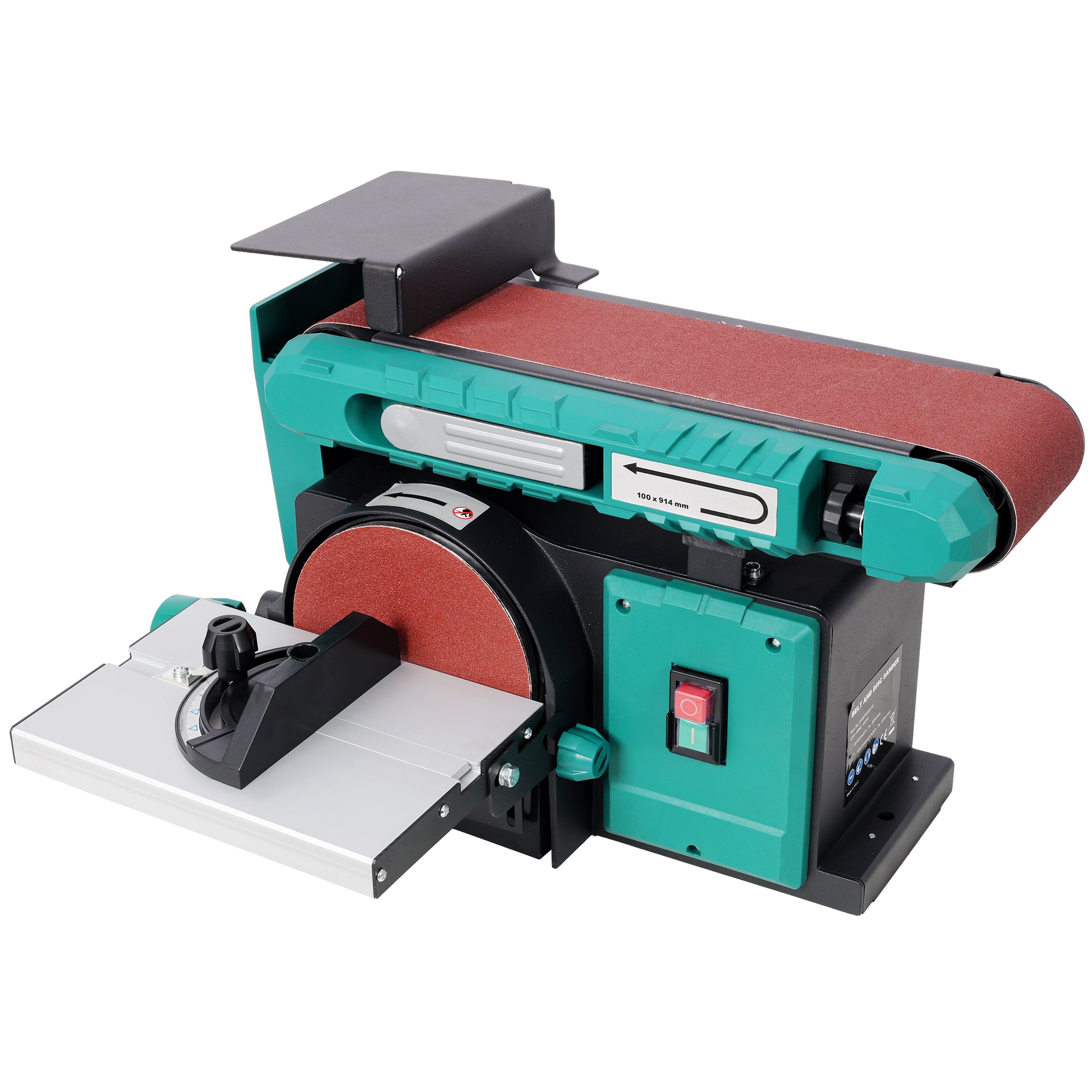 Benchtop Belt and Disc Sander,120V/60Hz,4x36 in. Belt & 6 in. Disc Sander, Green color