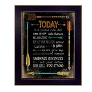 'Today is a Brand New Day' By Marla Rae, Printed Wall Art, Ready To Hang Framed Poster, Black Frame