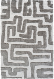 Lillian Gray and Ivory Recycled Polyester Area Rug