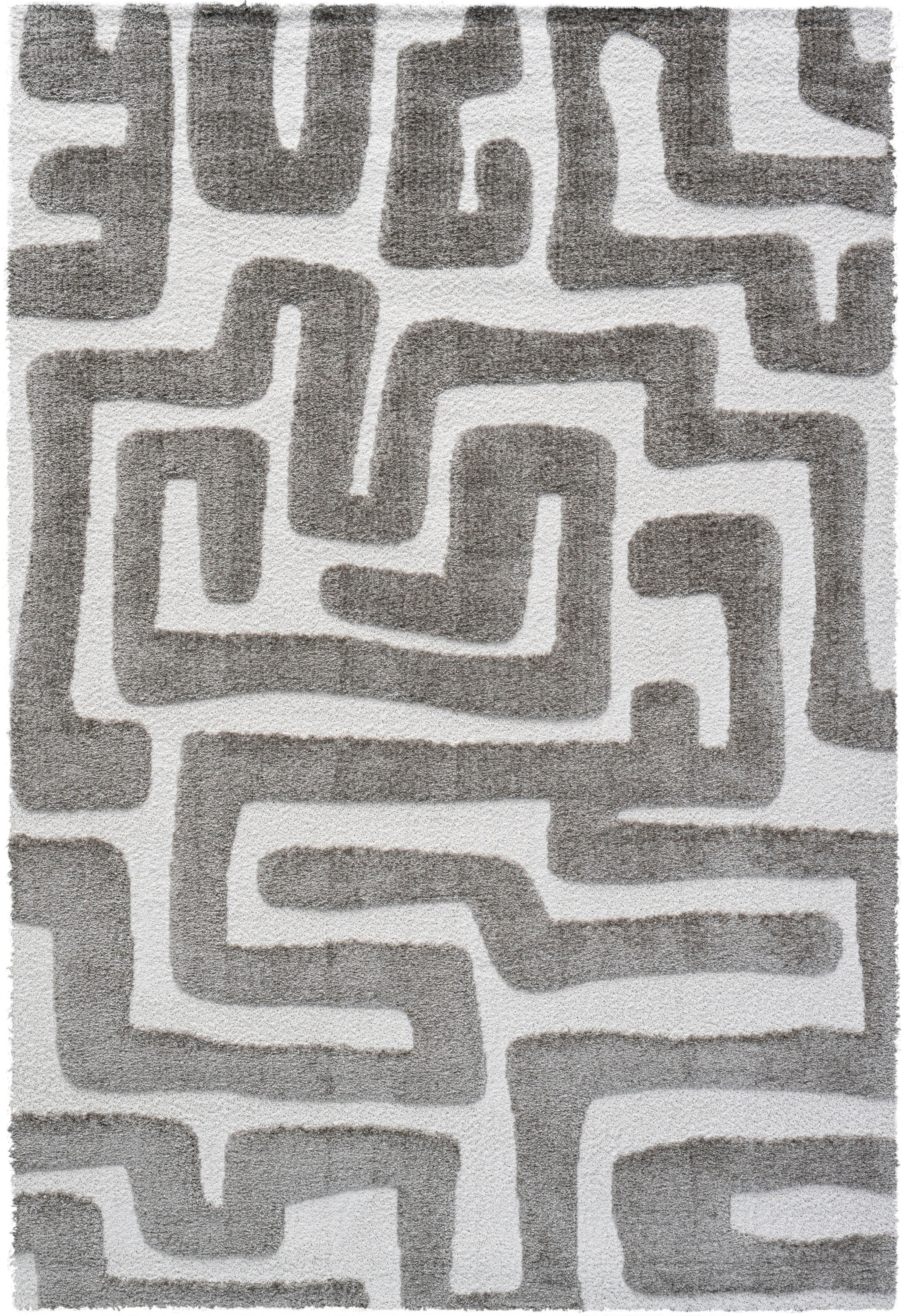 Lillian Gray and Ivory Recycled Polyester Area Rug