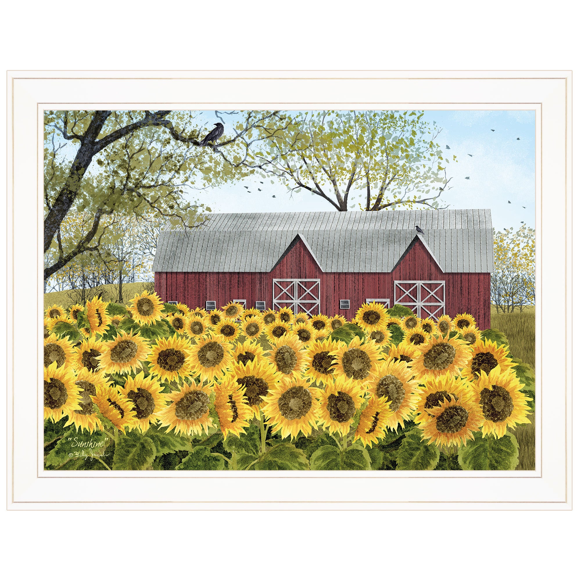 'Sunshine' by Billy Jacobs, Ready to Hang Framed Print, White Frame