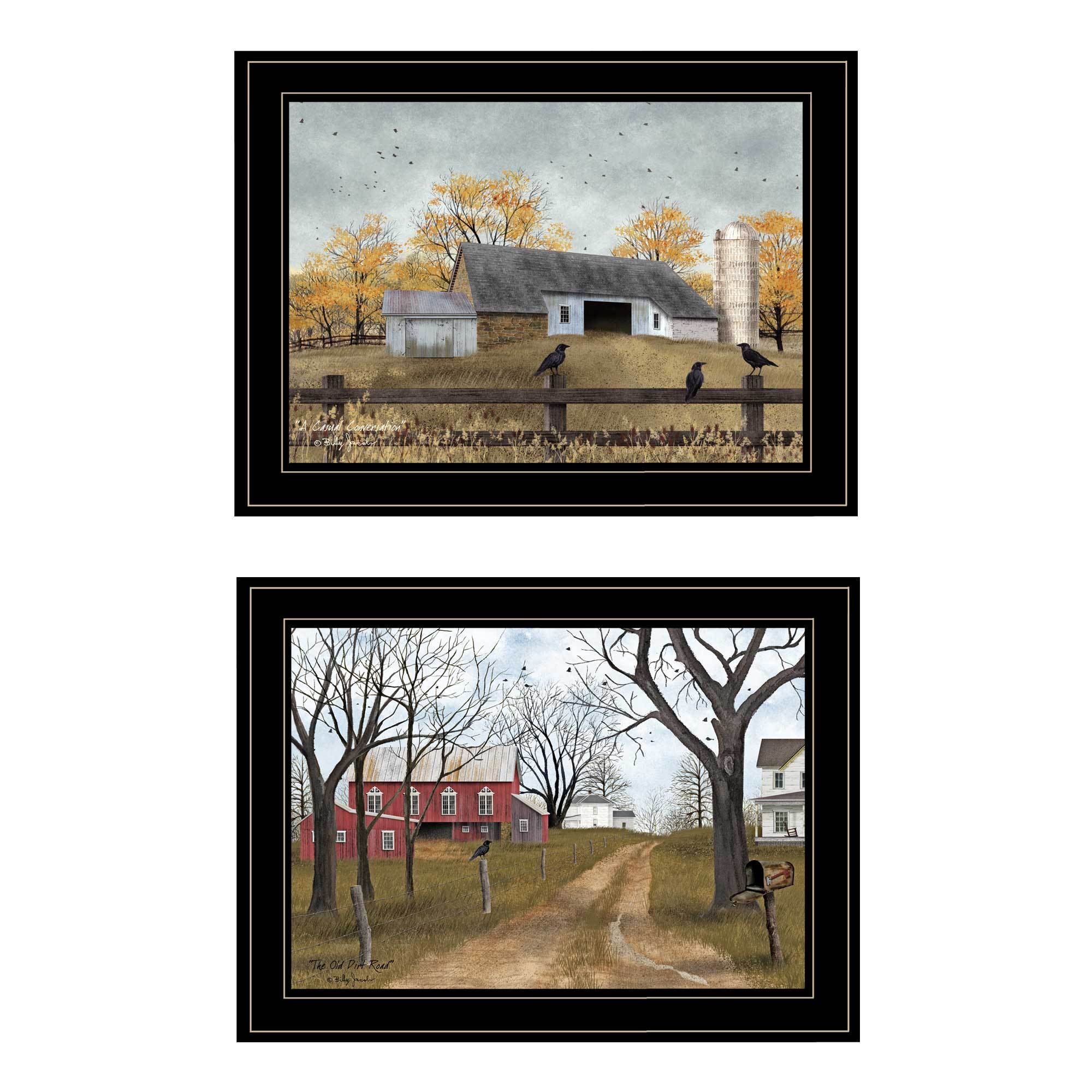 'Country Roads Collection' 2-Piece Vignette By Billy Jacobs, Black Frame