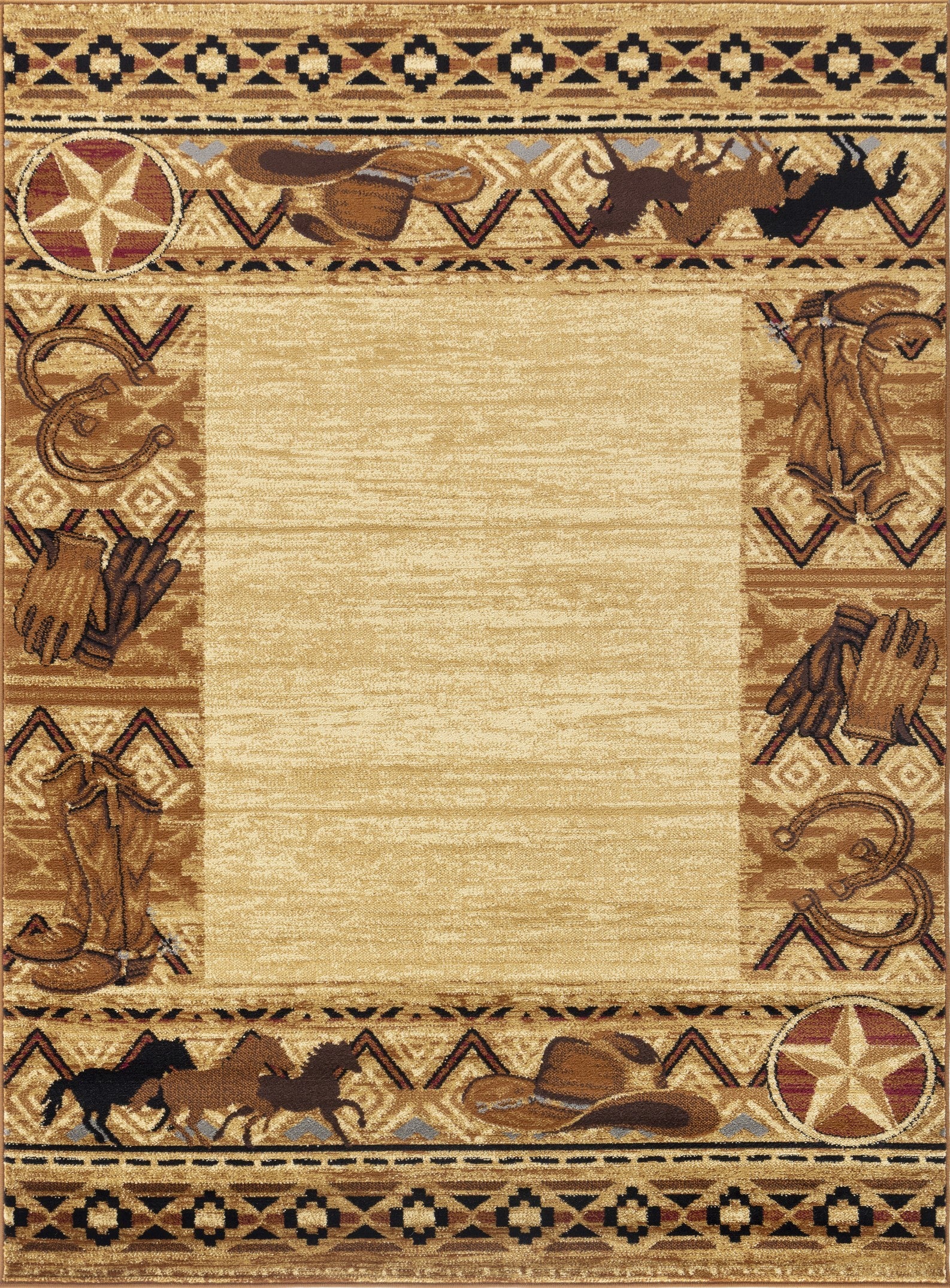 Tribes GC_YLS4011 Beige 7 ft. 10 in. x 10 ft. 3 in. Southwest Area Rug