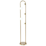 Artema Modern Floor Lamp for Living Room, Tall Corner Lamp with White Shade, Metal Gold Finish