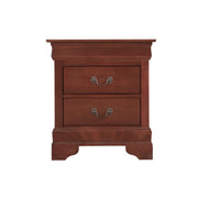 Elegant Traditional Nightstand Cherry Finish Particle Board 24x22x16 Inches